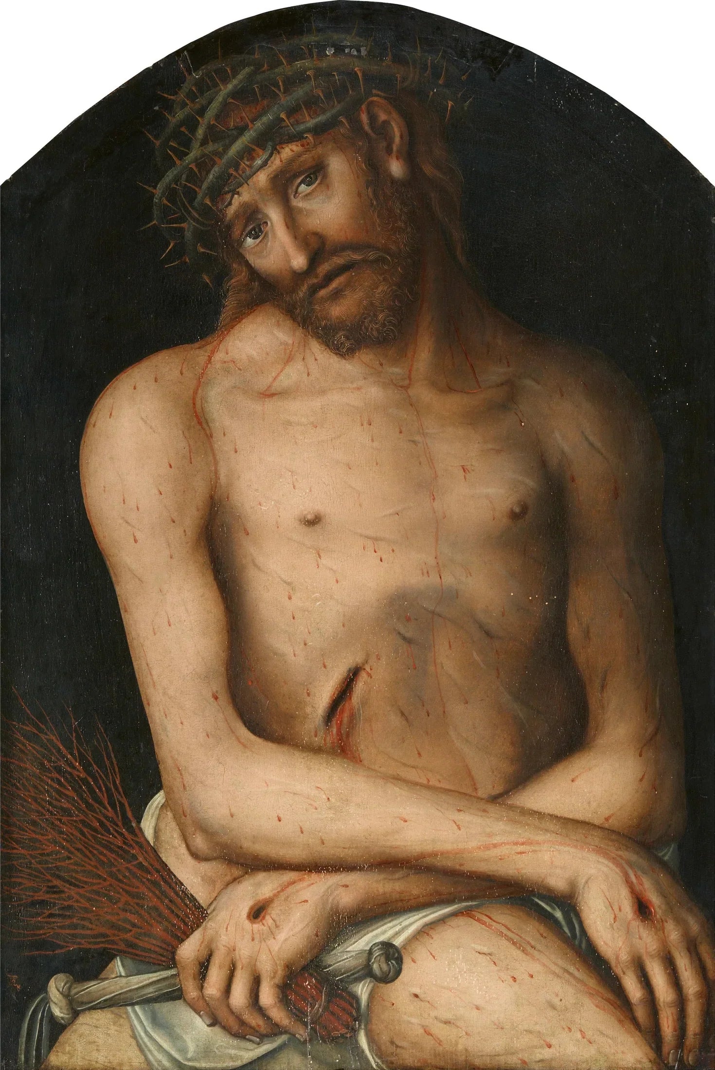 Le Christ, homme de douleur - Lucas Cranach the Elder image 1 copie de tableau peinte à la main