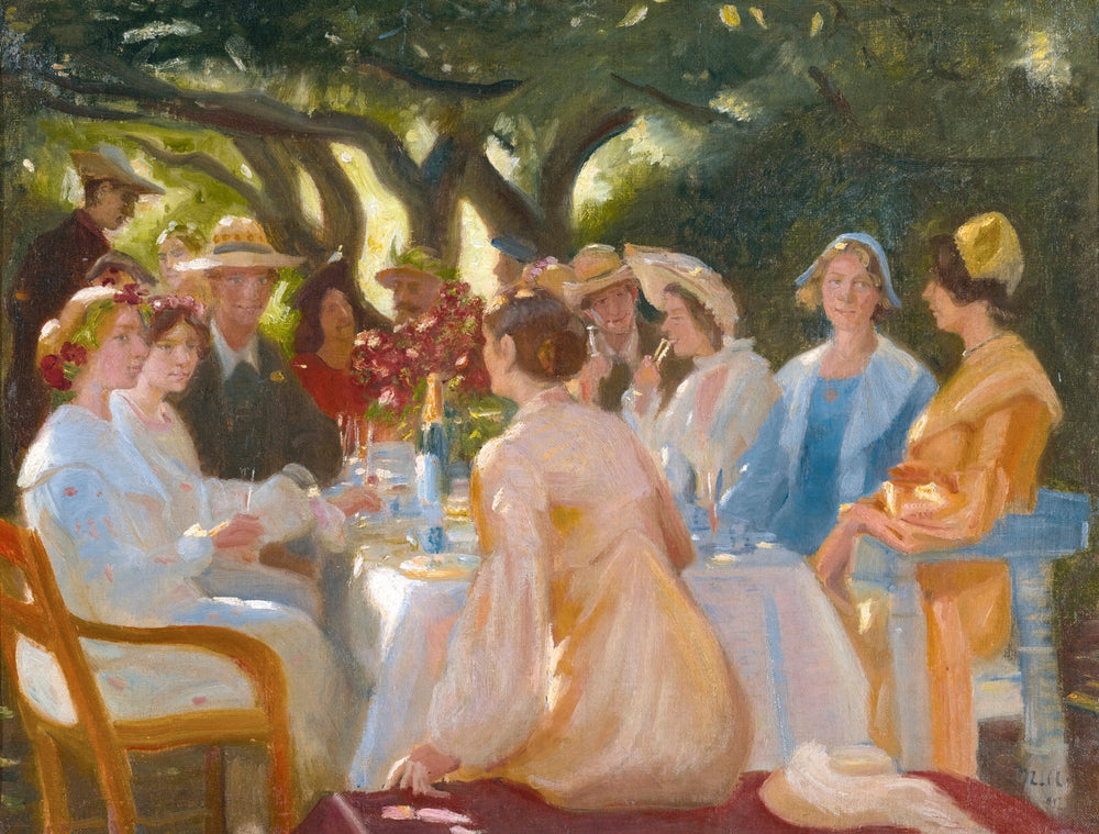 Le déjeuner des acteurs Skagen. - Michael Peter Ancher - Alpha Reproduction