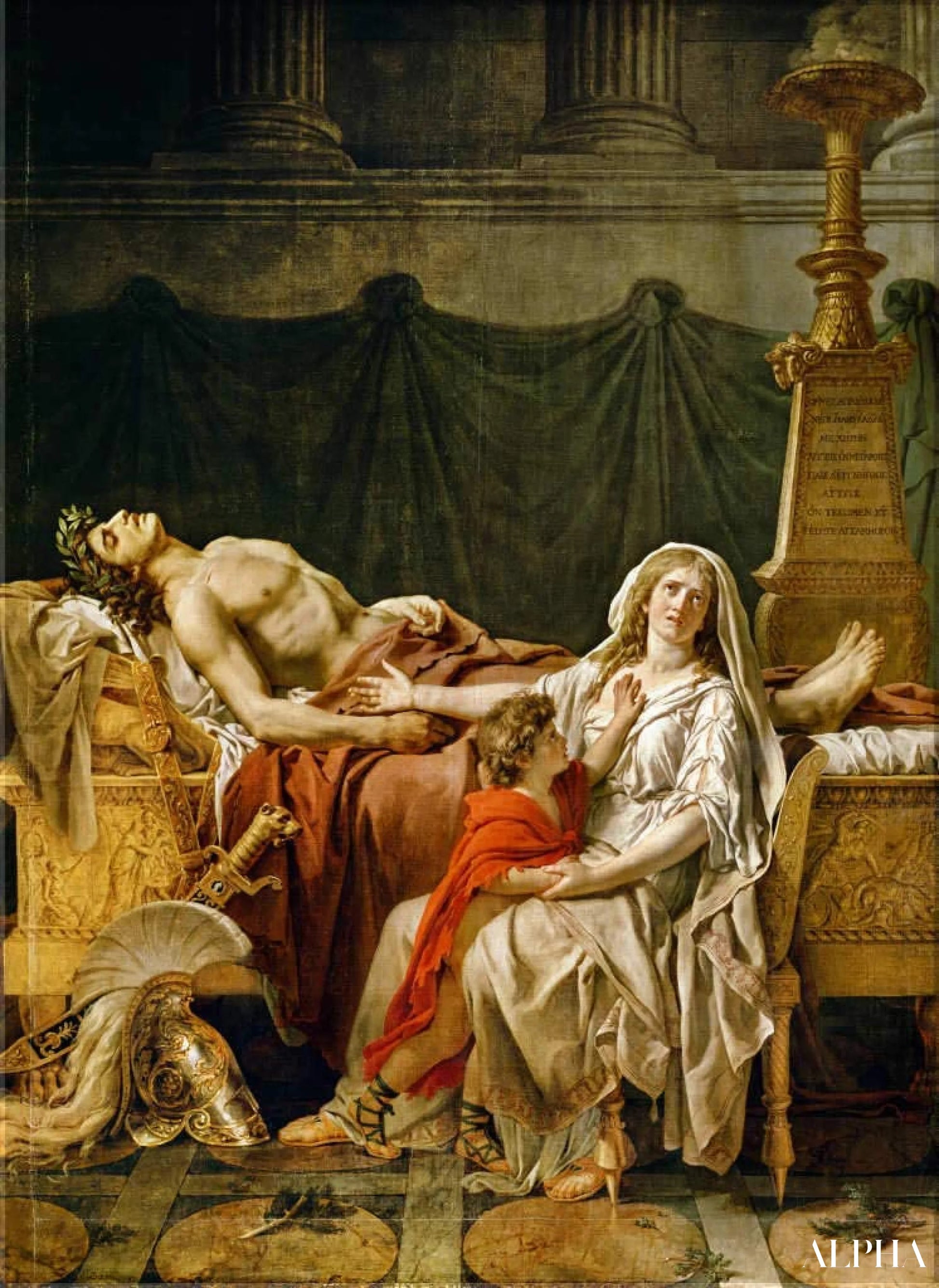Le deuil d'Andromache - Jacques-Louis David - Reproductions de tableaux et peintures haut de gamme