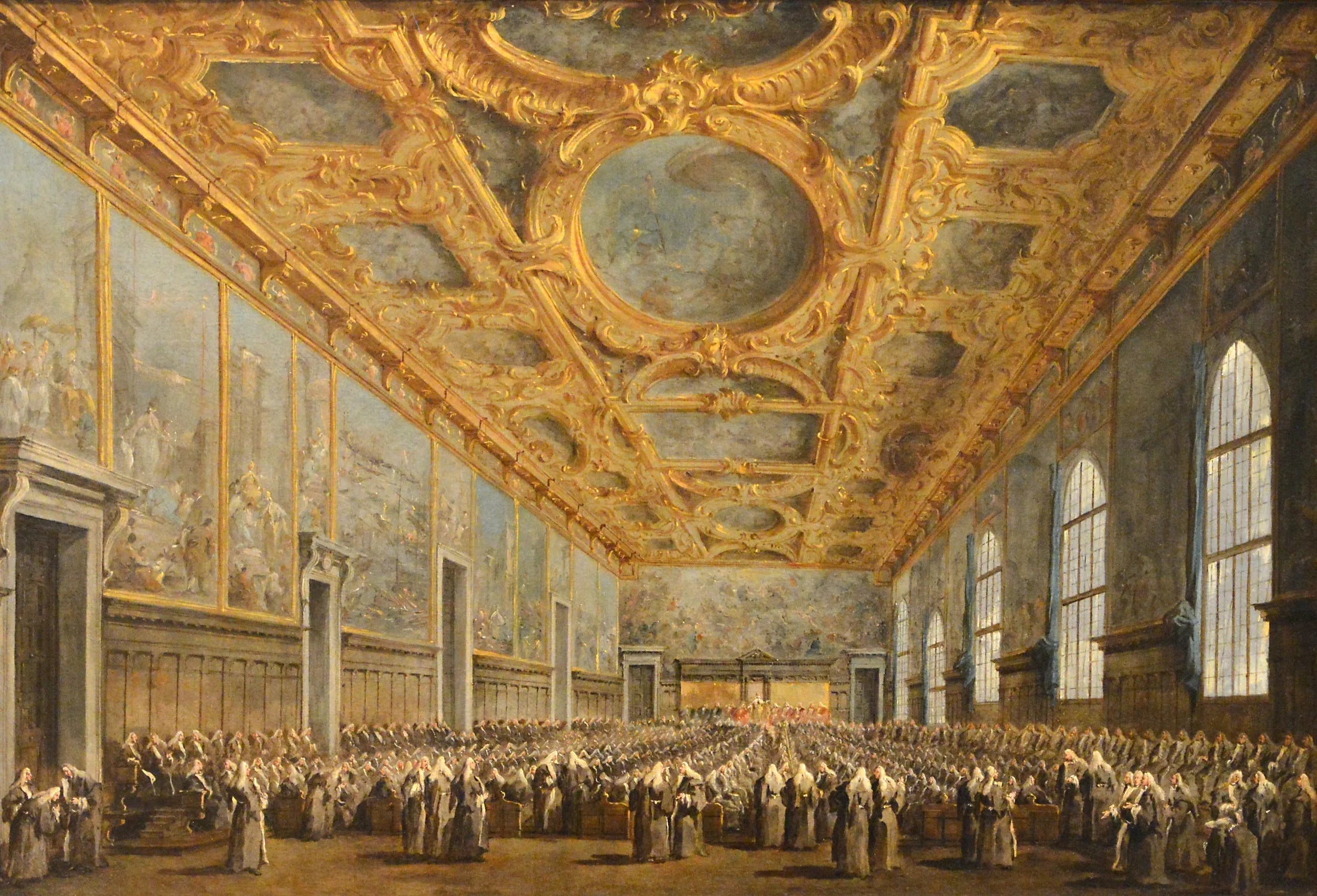 Le doge de Venise remercie le Conseil majeur - Francesco Guardi image 1 tableau peint à l’huile sur toile