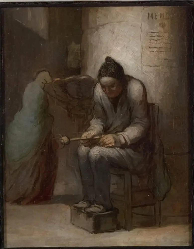Le donneur d'eau bénite à Notre Dame - Honoré Daumier image 1 reproduction artisanale de tableau