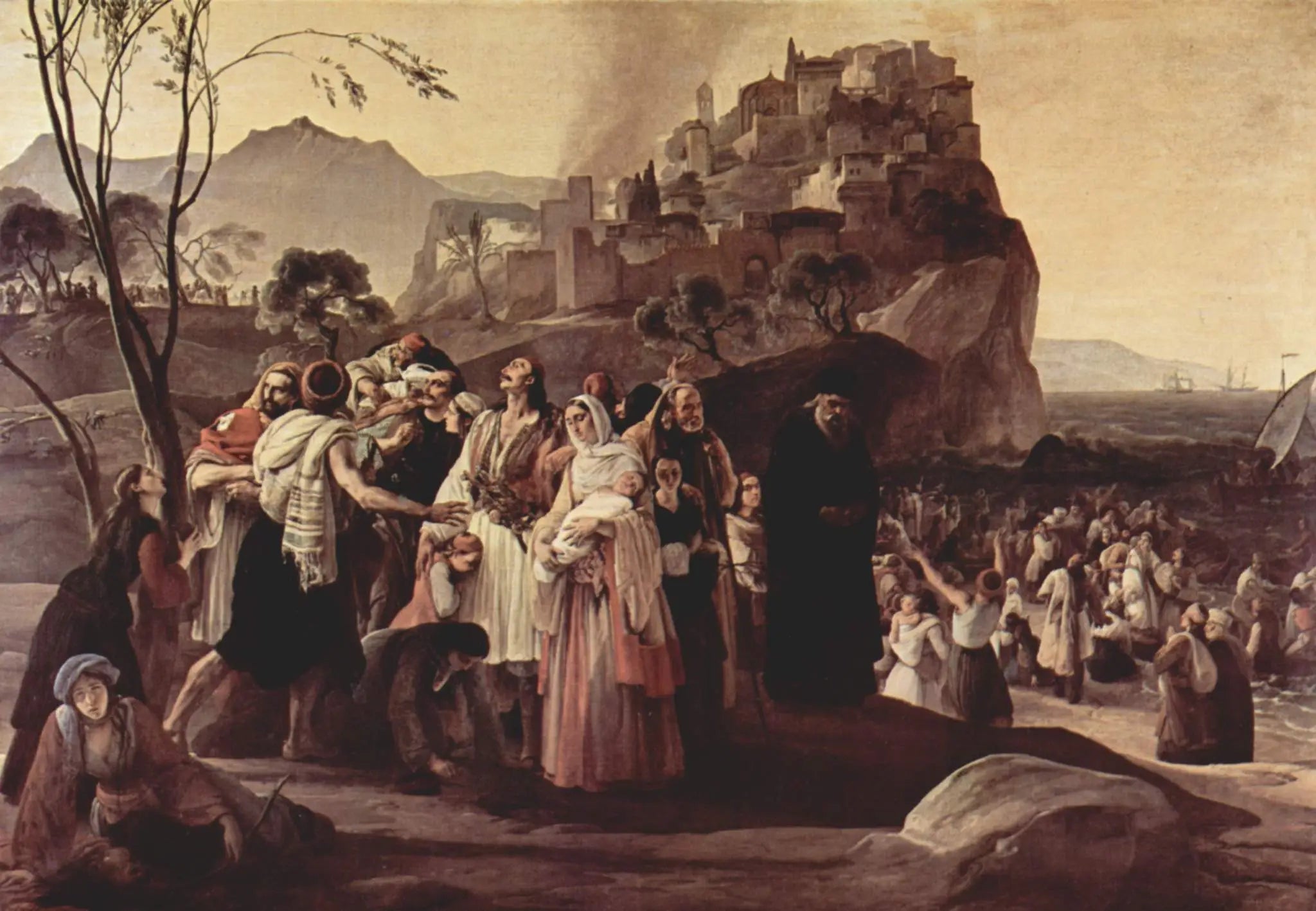 Le drame de Parga - Francesco Hayez image 1 copie peinte à la main à l’huile