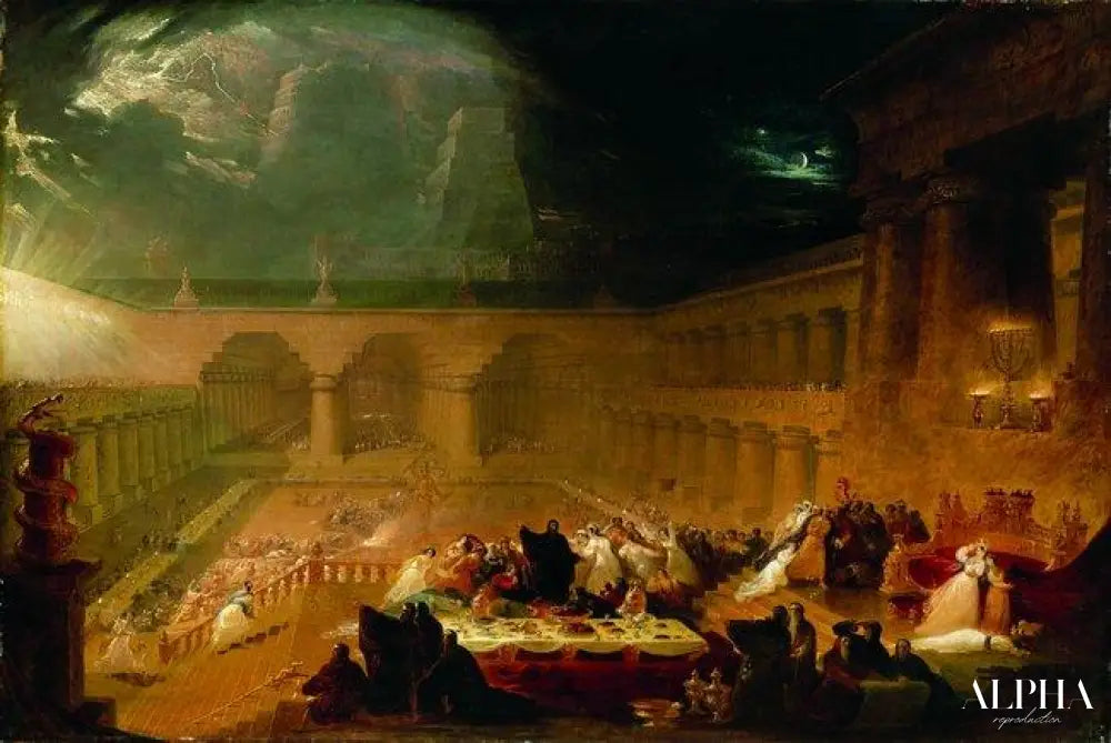 Le festin de Belshazzar - John Martin - Reproductions de tableaux et peintures haut de gamme