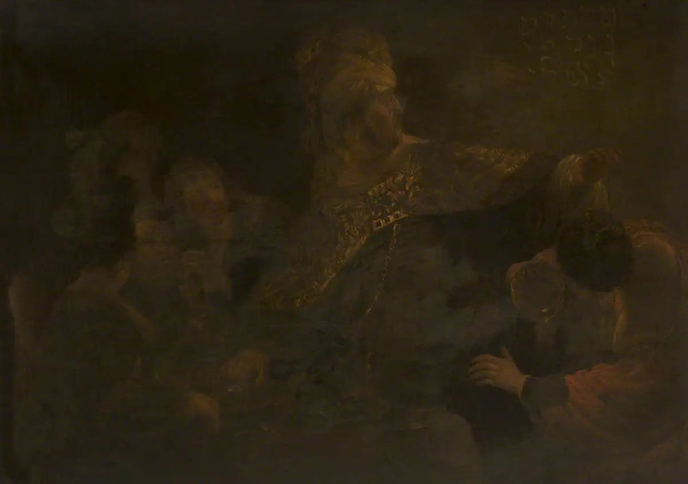 Reproduction du tableau « Le festin de Belshazzar - Rembrandt » par Alpha Reproduction en peinture à l’huile