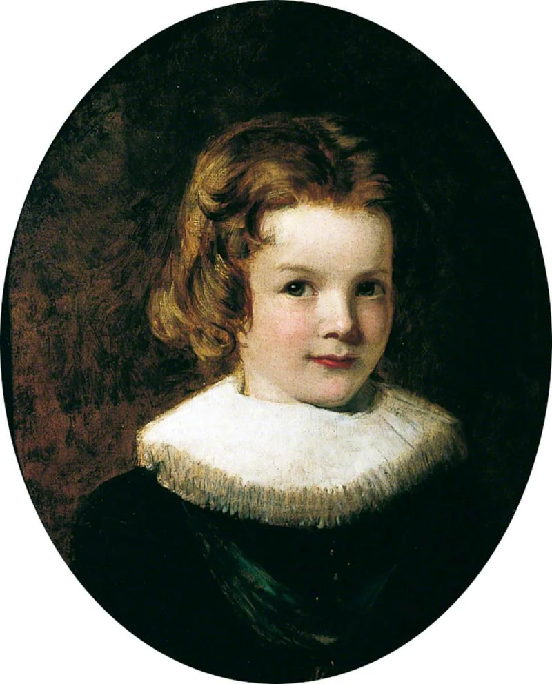 Le fils de l'artiste, Walter (Portrait d'un jeune garçon portant une fraise) - William Powell Frith