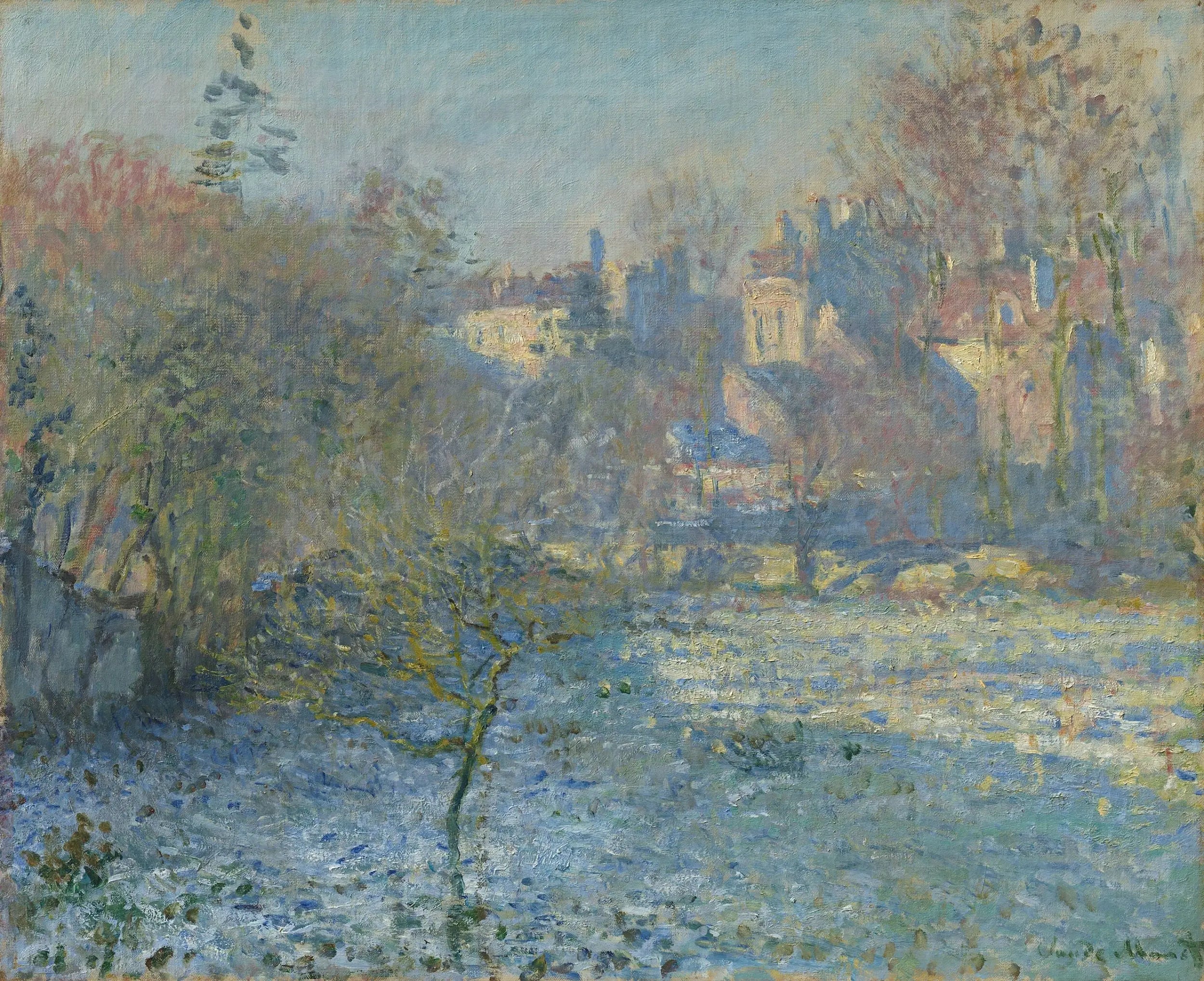 Reproduction du tableau « Le givre - Claude Monet » par Alpha Reproduction en peinture à l’huile