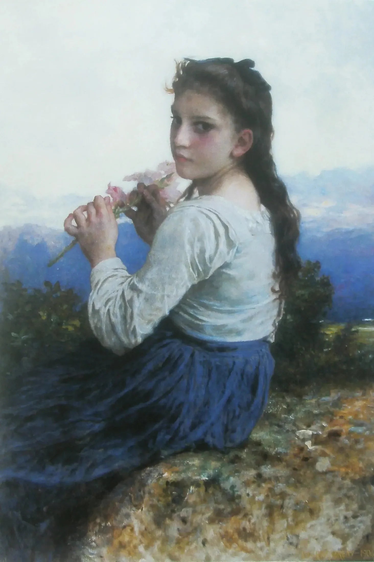 Le glaïeul - Bouguereau image 1 tableau peint à l’huile sur toile