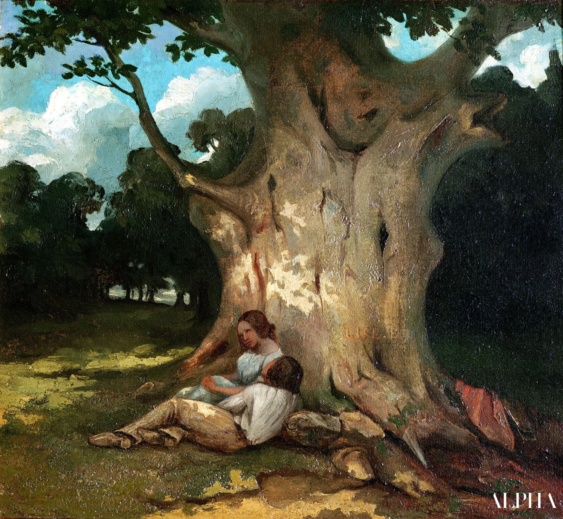 Le grand chêne - Gustave Courbet - Reproductions de tableaux et peintures haut de gamme