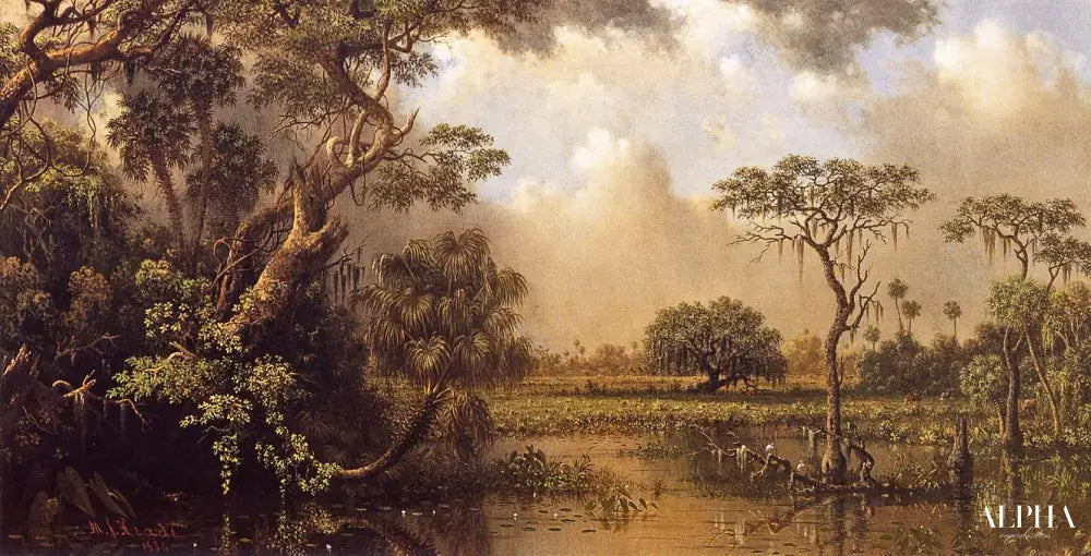 Le grand marais de Floride - Martin Johnson Heade - Reproductions de tableaux et peintures haut de gamme