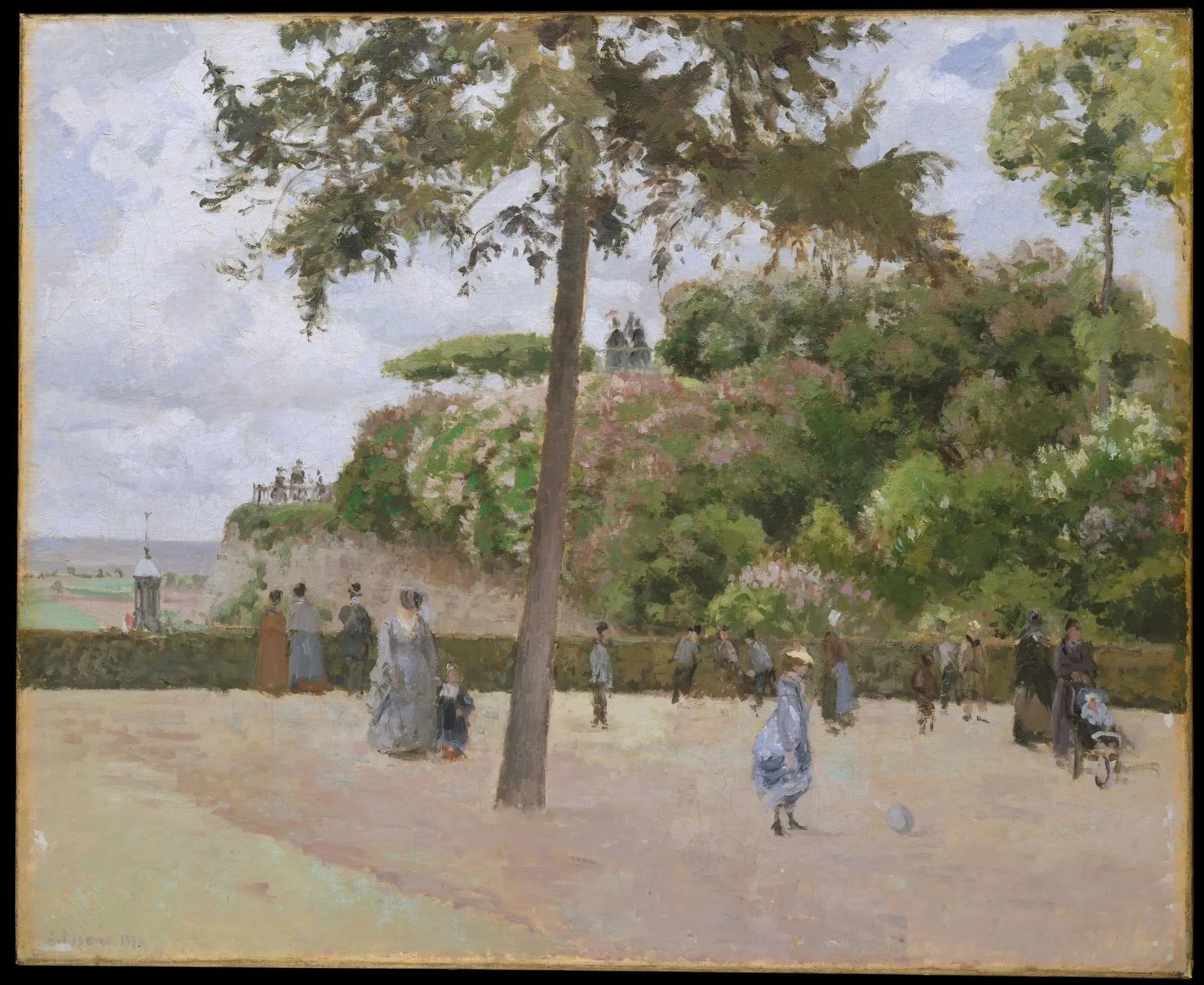Le Jardin de la Ville, Pontoise - Camille Pissarro image 1 reproduction de peinture à l’huile