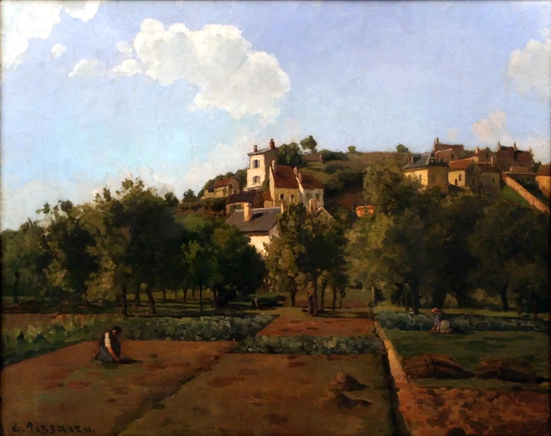 Reproduction du tableau « Le jardin de Maubuisson, Pontoise - Camille Pissarro » par Alpha Reproduction en peinture à l’huile