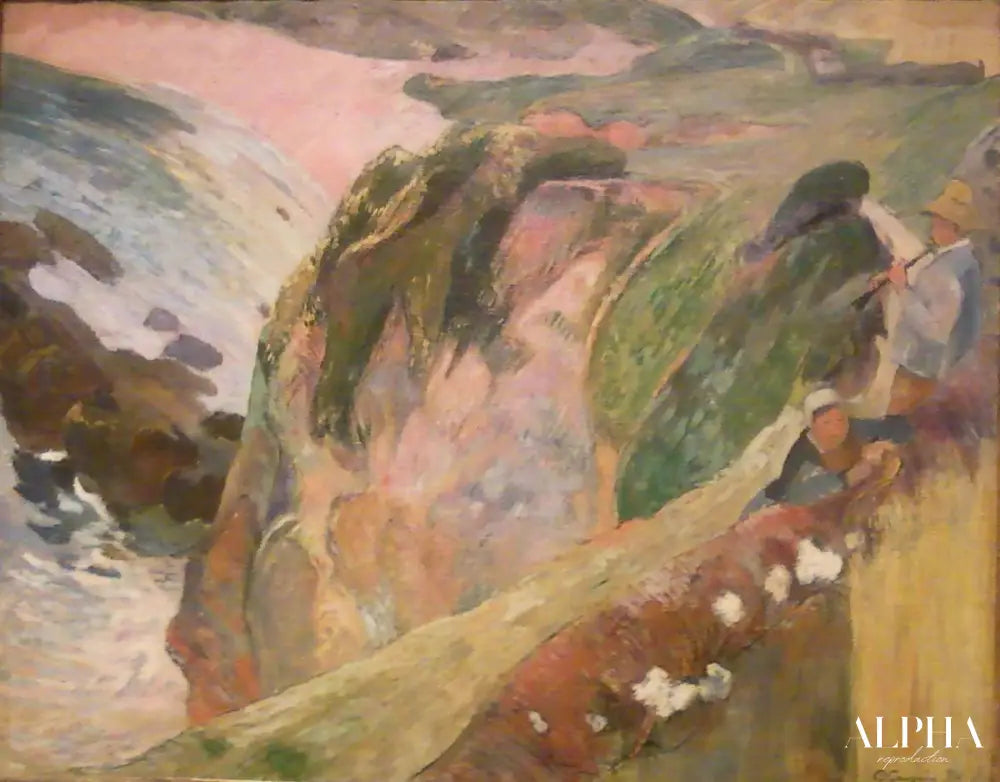 Le joueur de Flageolet sur la falaise - Paul Gauguin - Reproductions de tableaux et peintures haut de gamme