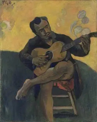 Le Joueur de Guitare, Portrait de Francisco Durrio - Paul Gauguin image 1 reproduction réalisée par Alpha Reproduction