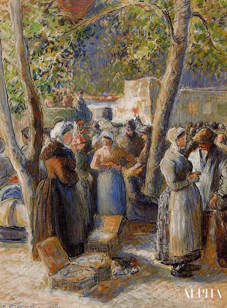 Le marché à Gisors - Camille Pissarro - Reproductions de tableaux et peintures haut de gamme