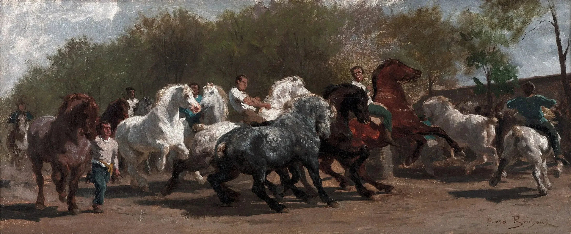 Le marché aux chevaux - Rosa Bonheur image 1 reproduction de peinture à l’huile