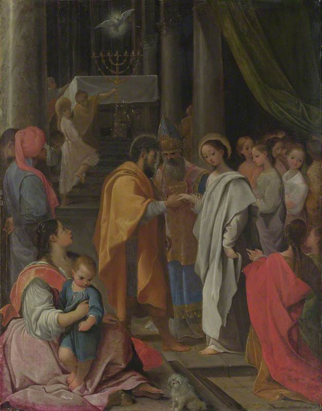 Le Mariage de la Vierge - Ludovico Carracci image 1 reproduction artisanale de tableau