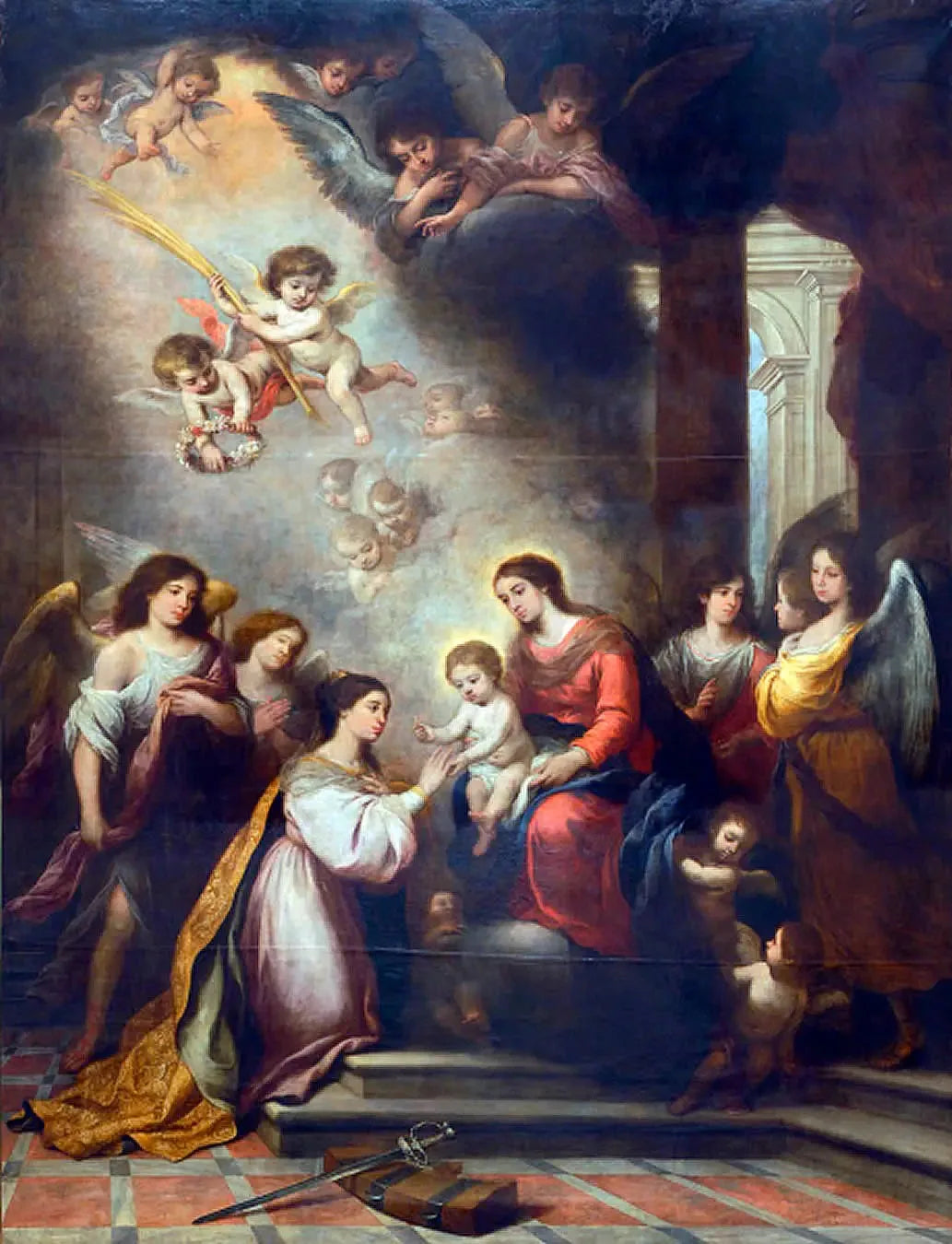 Le Mariage mystique de Sainte Catherine - Bartolomé Esteban Murillo image 1 reproduction réalisée par Alpha Reproduction