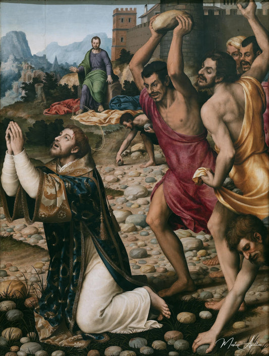 Le martyre de saint Étienne - Vicente Juan Masip - Reproductions de tableaux et peintures haut de gamme