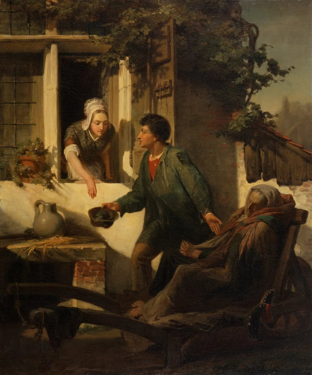 Le mendiant aveugle - Lawrence Alma-Tadema image 1 copie peinte à la main à l’huile