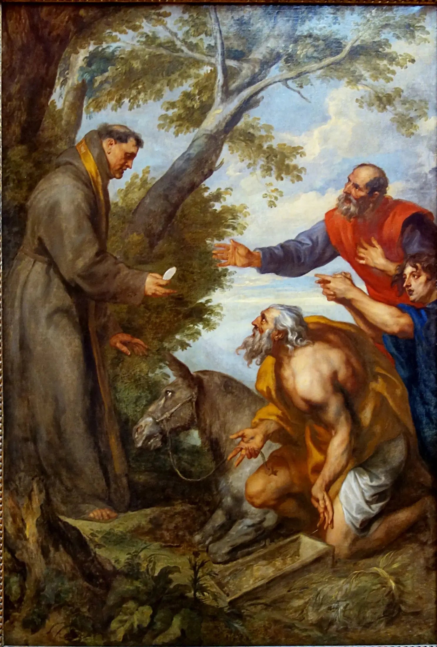 Le miracle de la mule - Antoine van Dyck image 1 tableau peint à l’huile sur toile