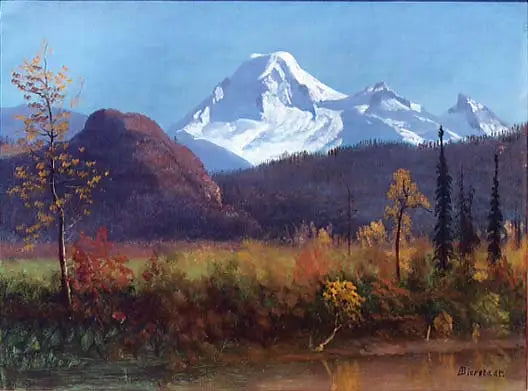 Le mont Baker depuis le fleuve Fraser - Albert Bierstadt - Alpha Reproduction