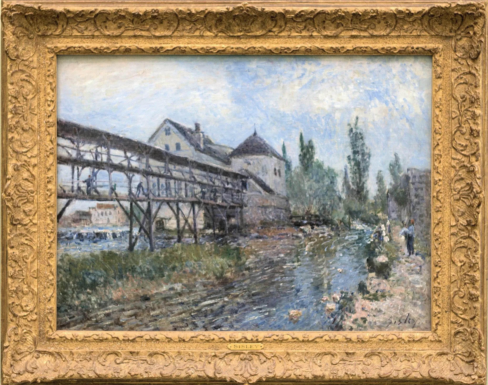 Le Moulin Provencher à Moret - Alfred Sisley image 1 reproduction de peinture à l’huile
