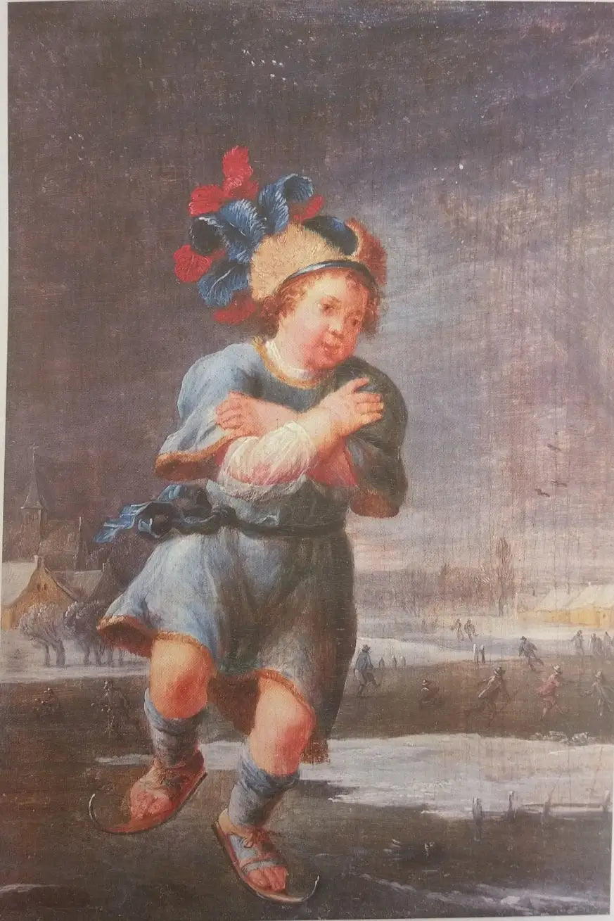 Le patineur sur glace - David Teniers le Jeune image 1 copie peinte à la main à l’huile