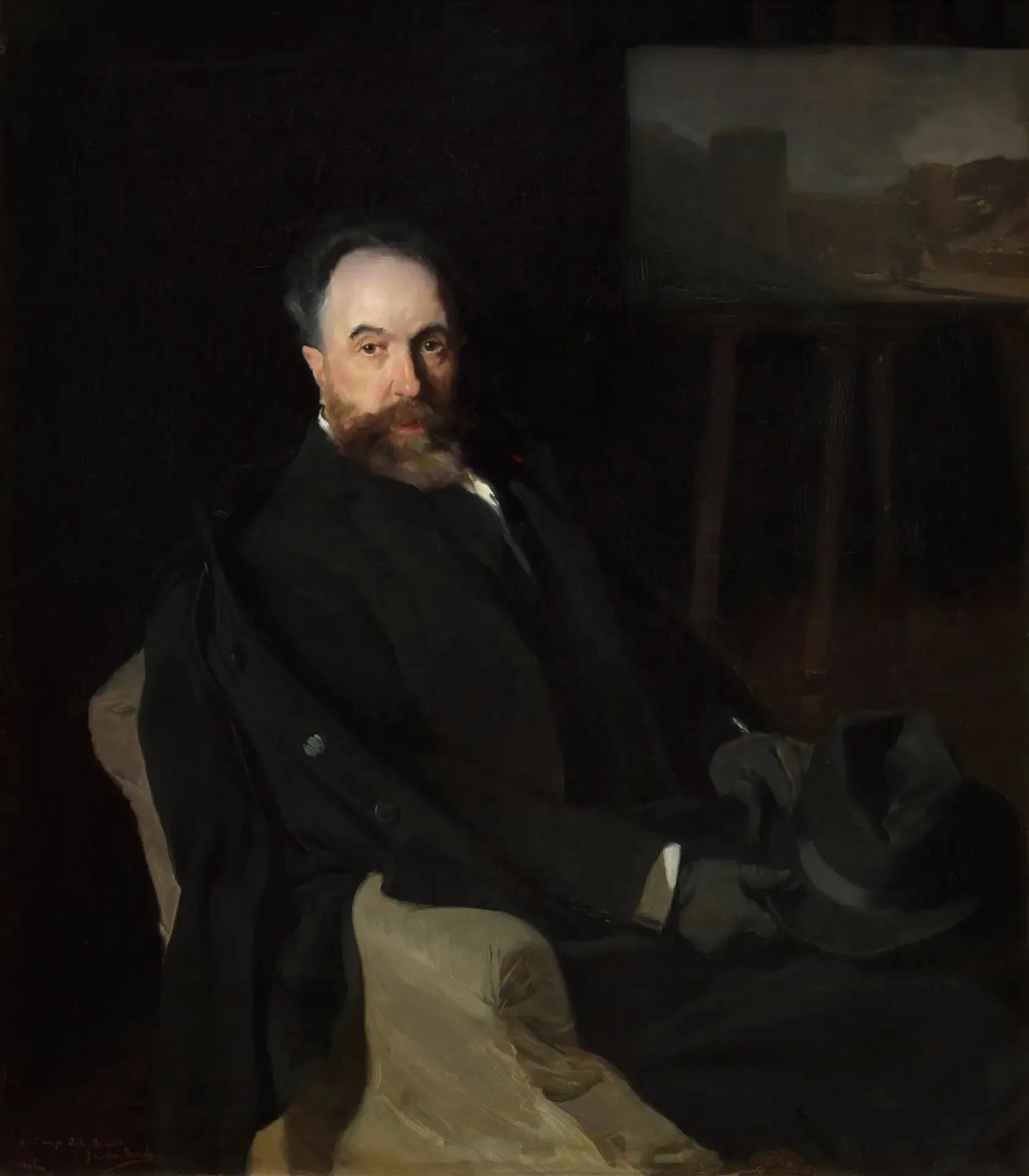 Le peintre Aureliano de Beruete - Joaquín Sorolla image 1 reproduction de peinture à l’huile