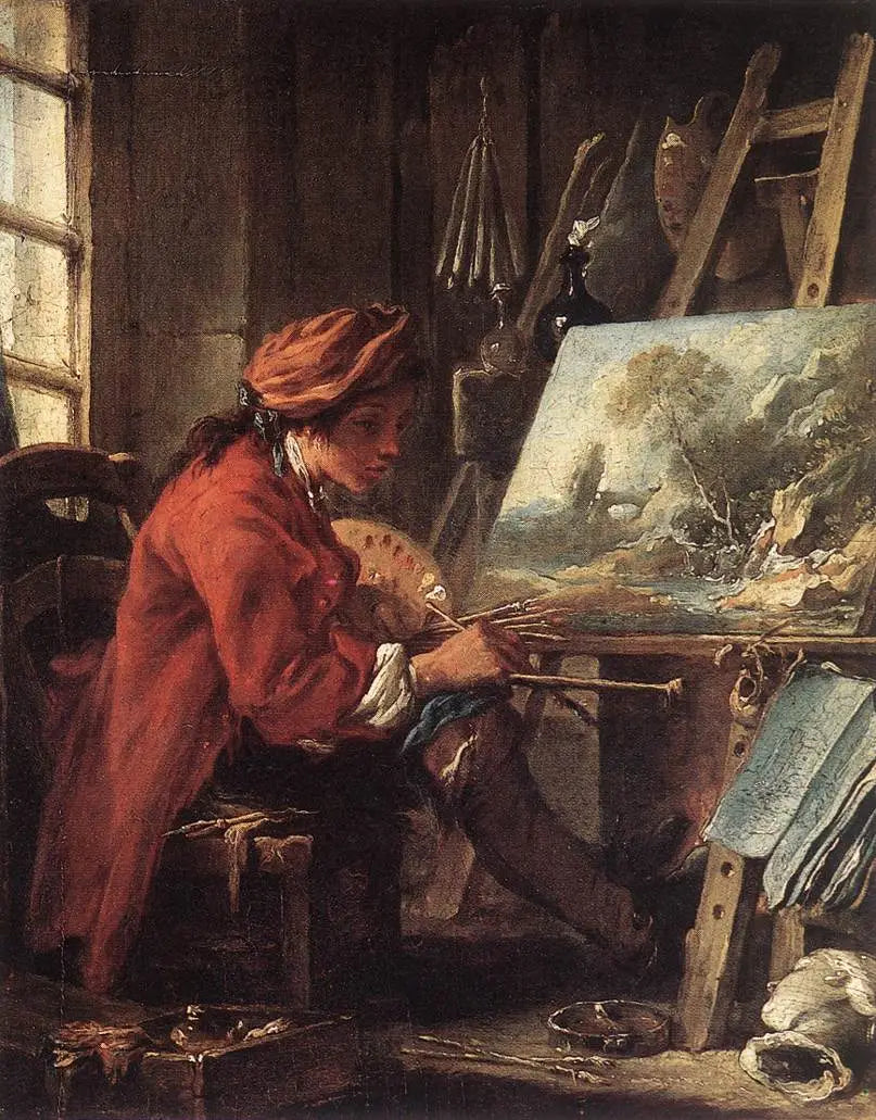 Le Peintre dans son atelier - François Boucher - Alpha Reproduction