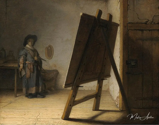 Le Peintre dans son atelier - Rembrandt van Rijn - Reproductions de tableaux et peintures haut de gamme