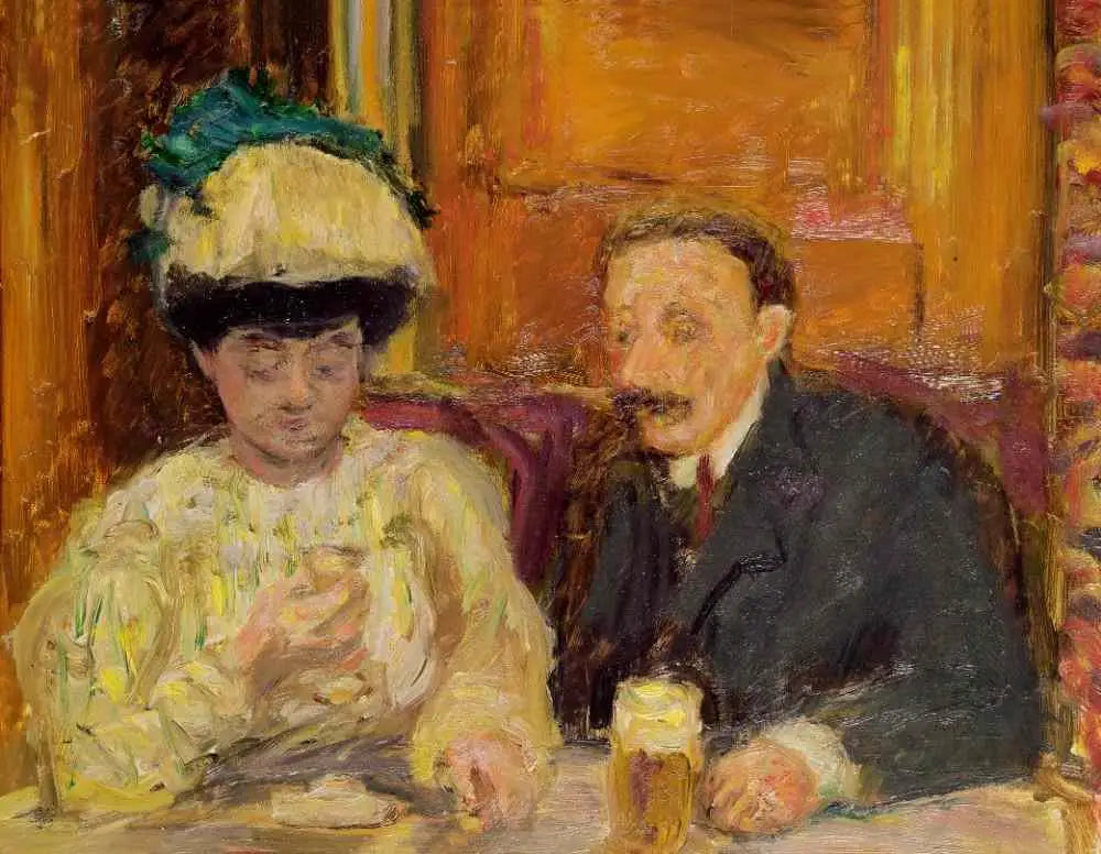 Le Petit Café - Pierre Bonnard image 1 copie peinte à la main à l’huile