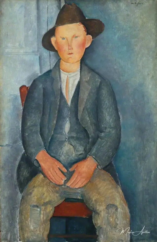 Le Petit Paysan - Amedeo Modigliani - Reproductions de tableaux et peintures haut de gamme