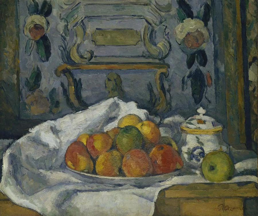 طبق التفاح - بول سيزان