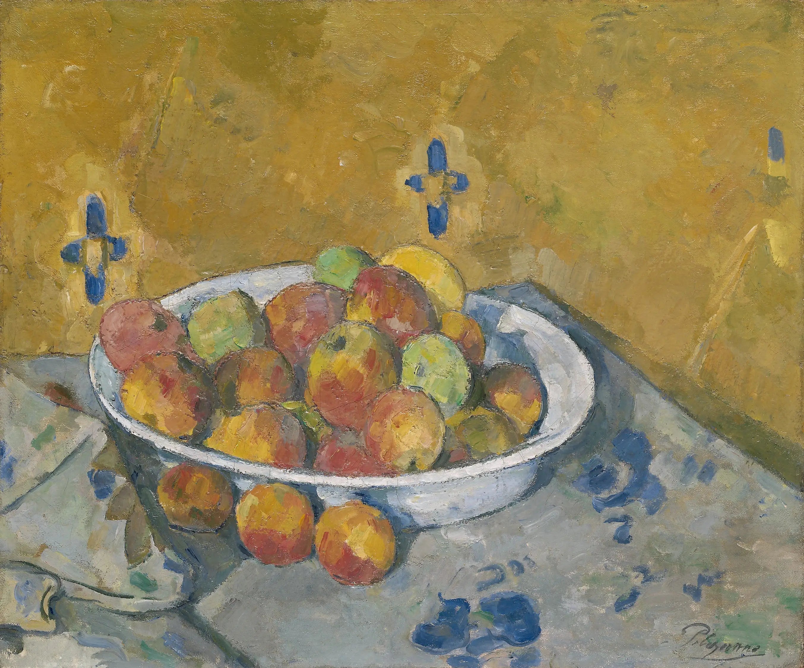 Reproduction du tableau « Le Plat de pommes - Paul Cézanne » par Alpha Reproduction en peinture à l’huile