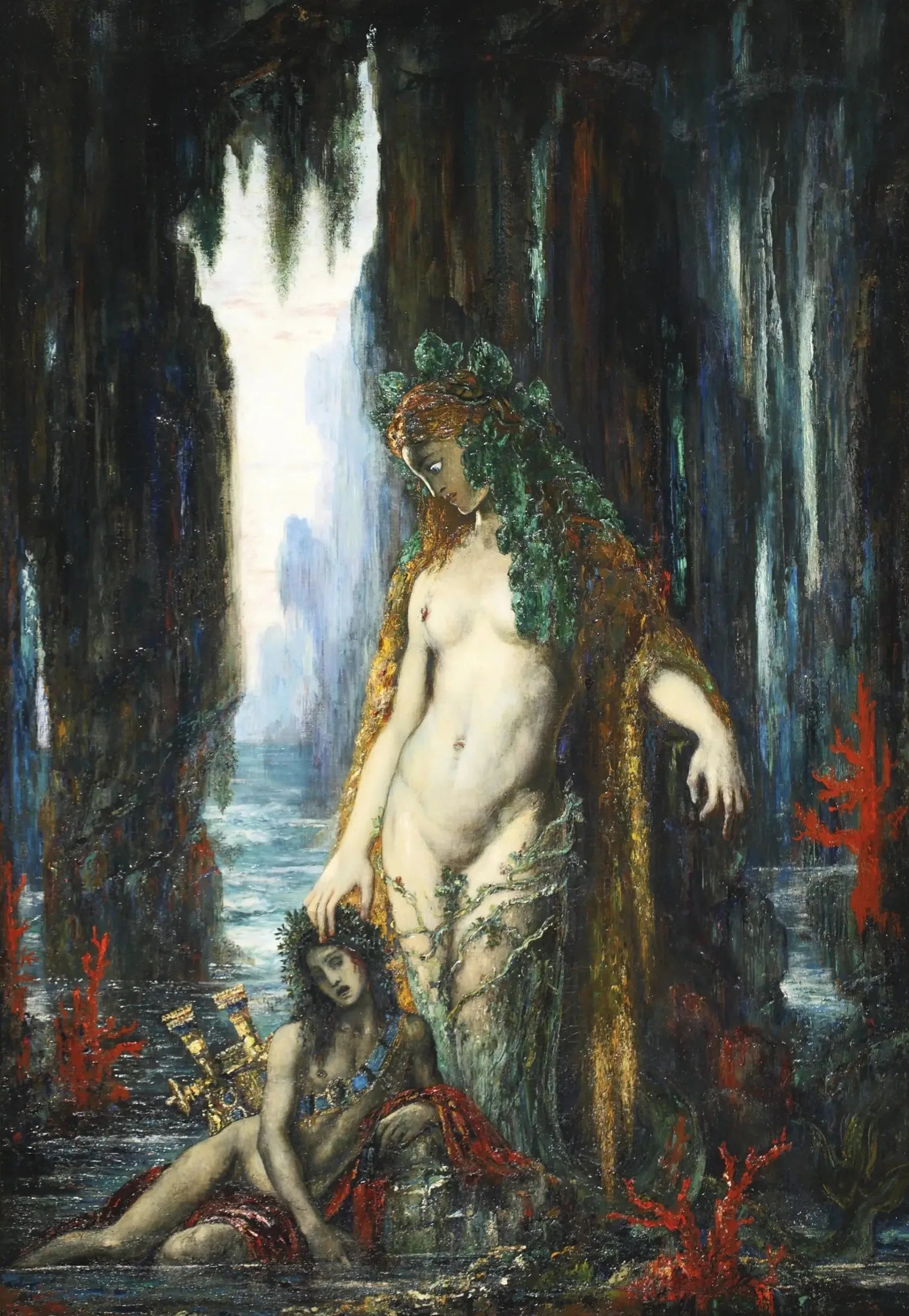 Le Poète et la Sirène - Gustave Moreau image 1 reproduction de peinture à l’huile