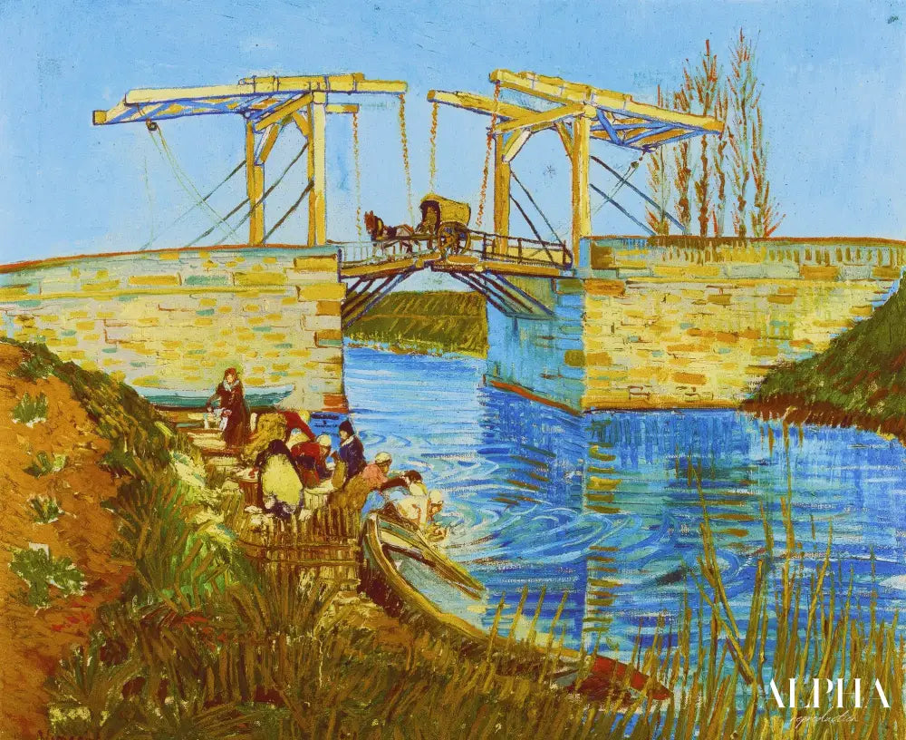 Le Pont de Langlois à Arles aux Lavandières - Van Gogh - Reproductions de tableaux et peintures haut de gamme