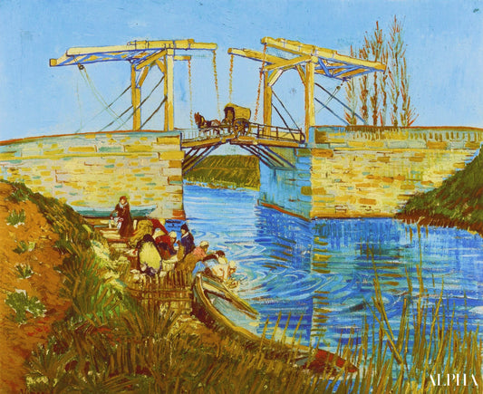 Le Pont de Langlois à Arles aux Lavandières - Van Gogh - Reproductions de tableaux et peintures haut de gamme