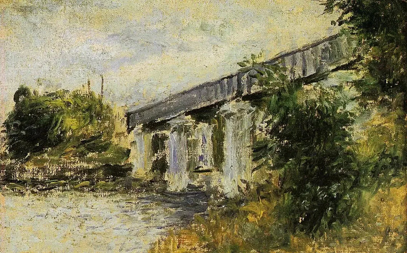 جسر السكة الحديد في أرجنتوي - كلود مونيه