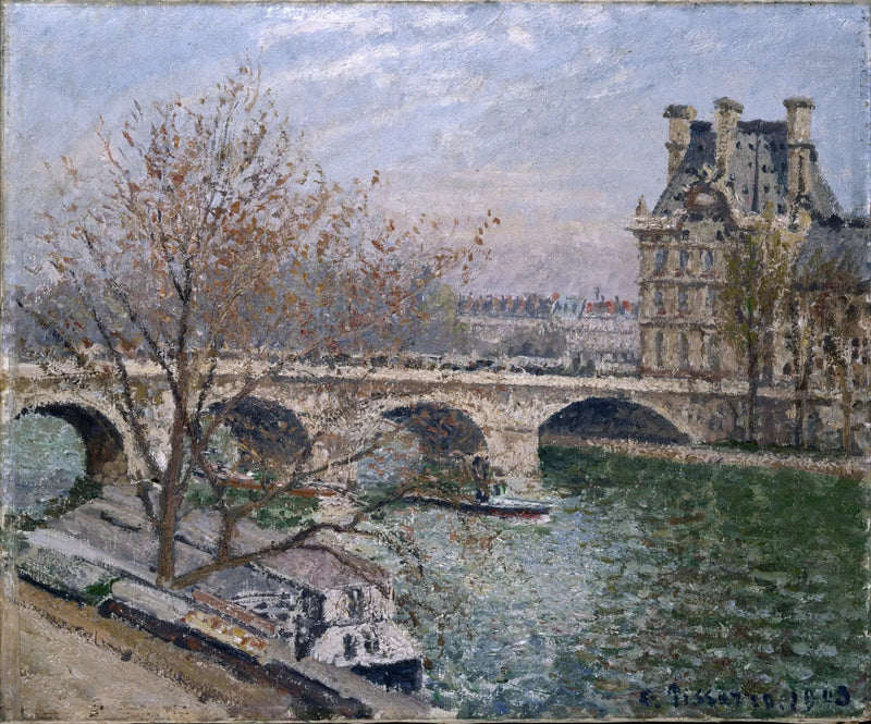 جسر رويال و Pavilion de Flore، صباح، شمس - كاميل بيسارو