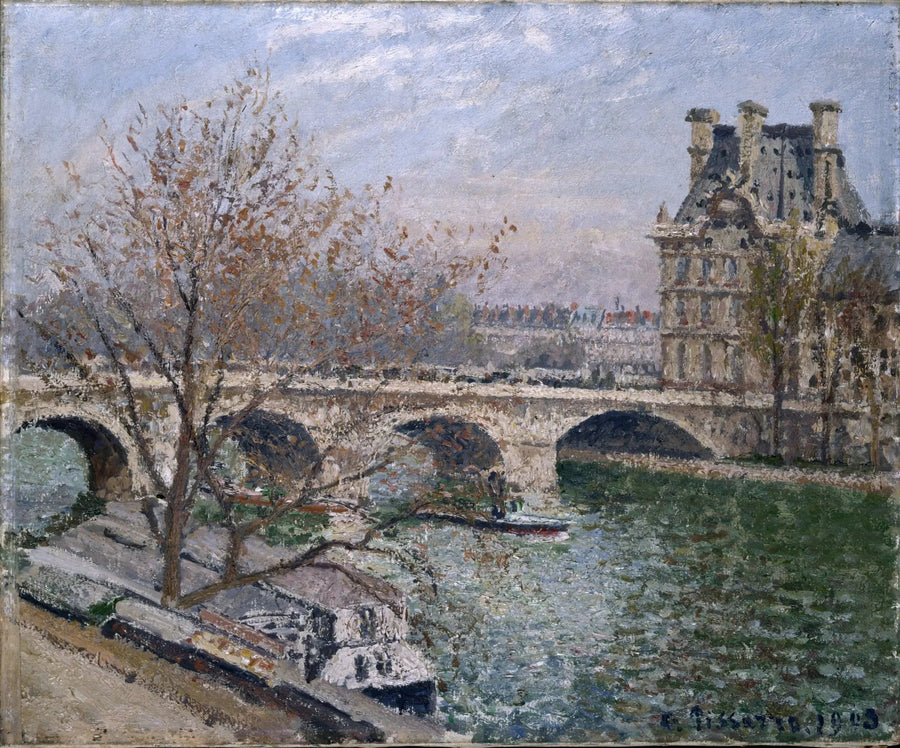 جسر رويال و Pavilion de Flore، صباح، شمس - كاميل بيسارو
