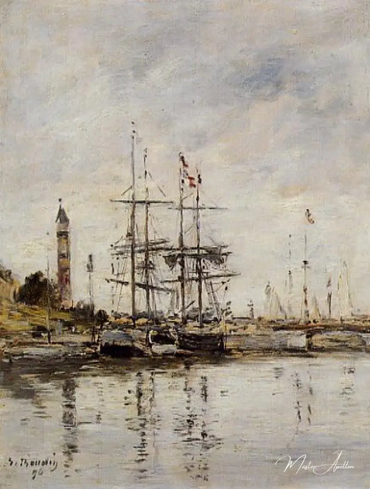 Le port à Deauville - Eugène Boudin - Reproductions de tableaux et peintures haut de gamme