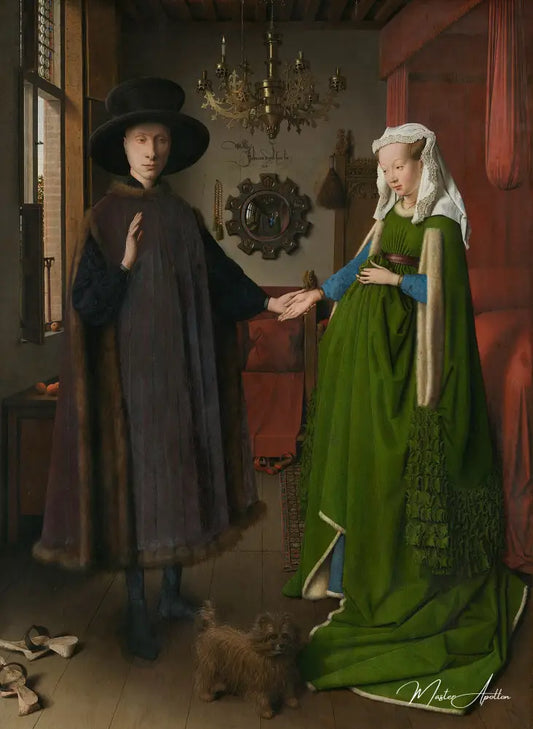 Le portrait d'Arnolfini - Jan Van Eyck - Reproductions de tableaux et peintures haut de gamme