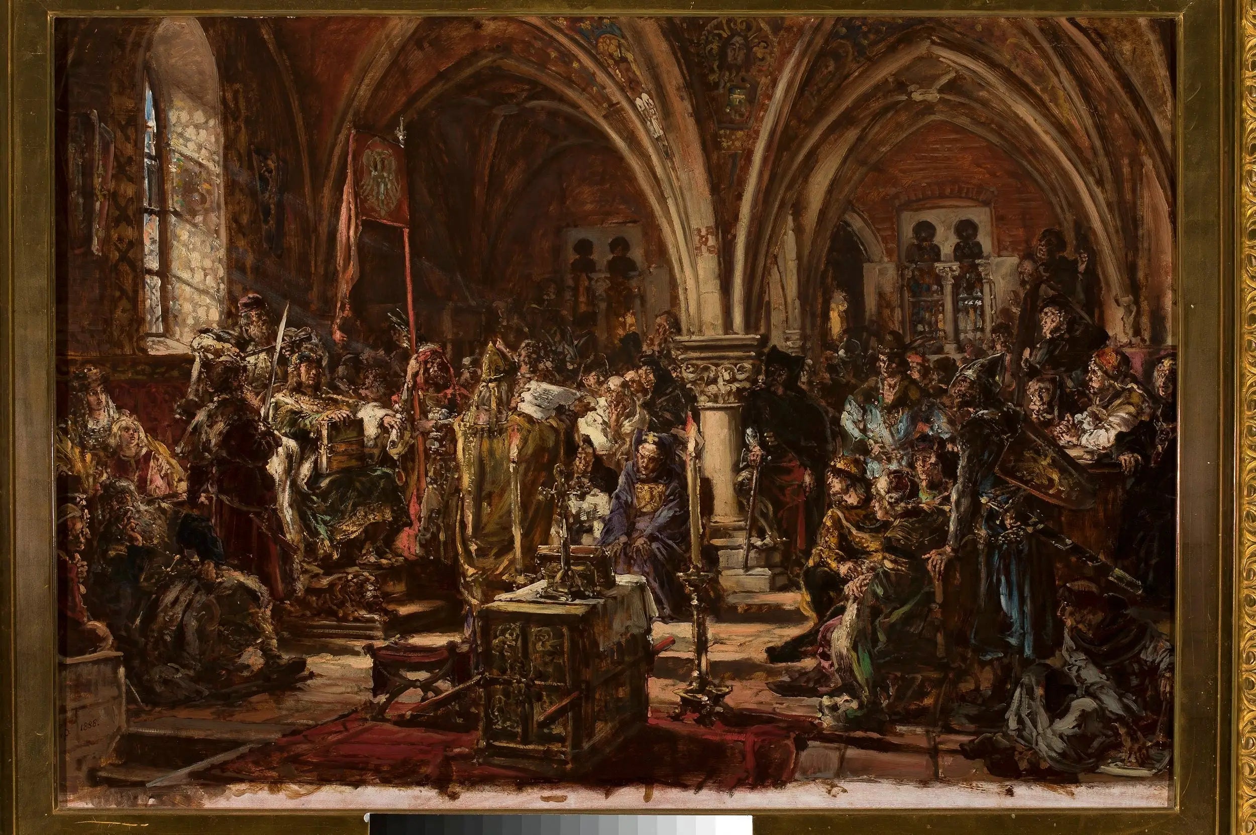 Le premier Parlement de Łęczyca de la série « Histoire de la civilisation en Pologne » - Jan Matejko - Alpha