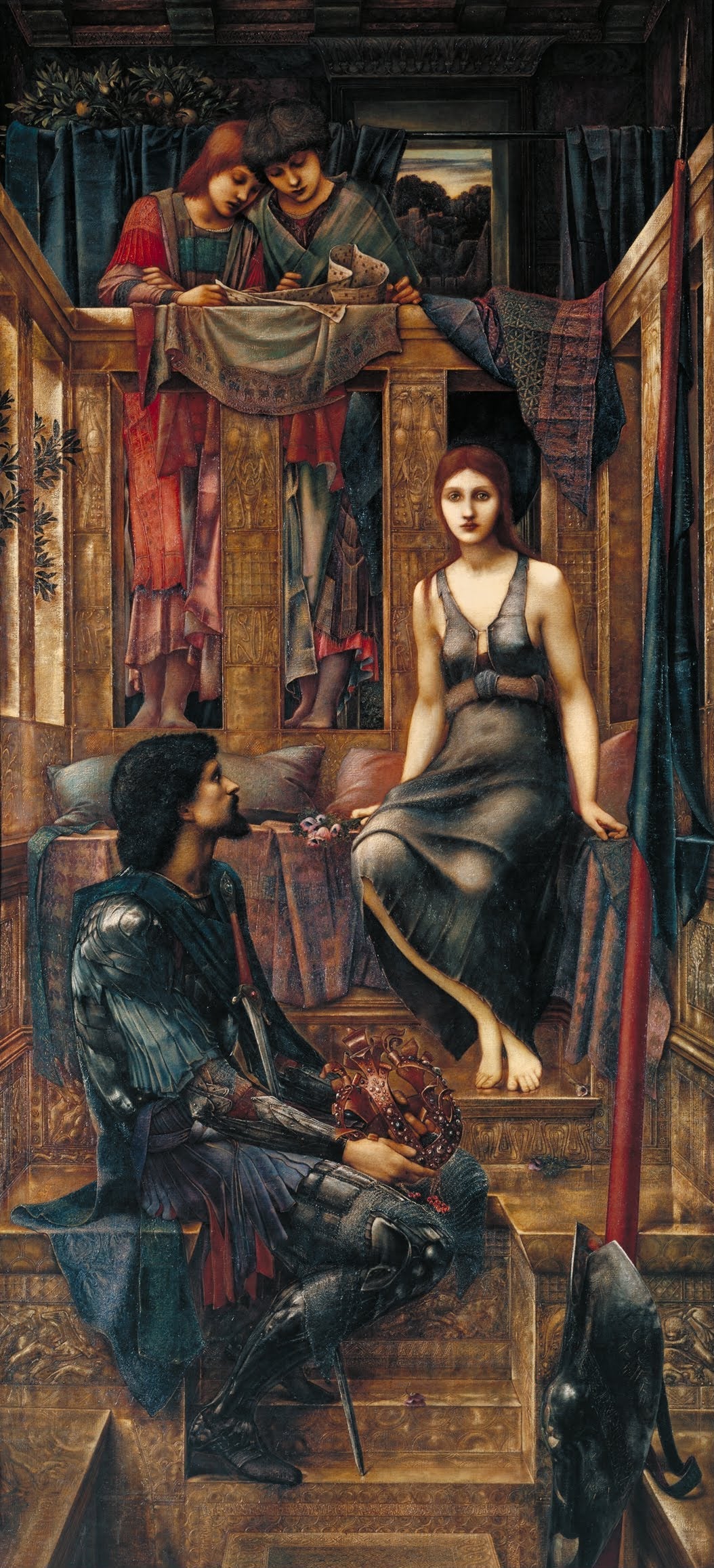 Le Roi Cophetua et la Jeune Mendiante - Edward Burne-Jones image 1 reproduction artisanale de tableau