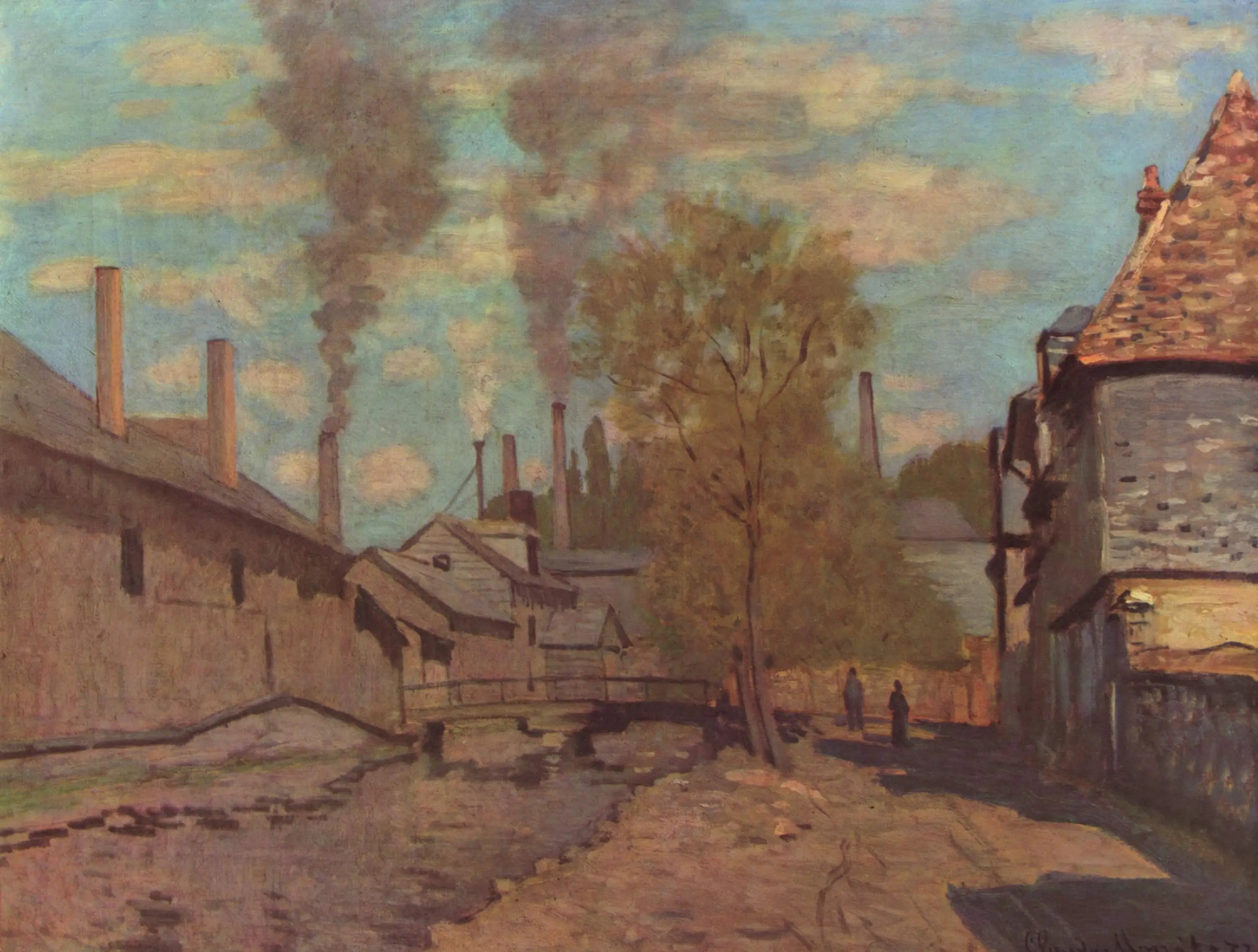 Reproduction du tableau « Le Ruisseau de Robec - Claude Monet » par Alpha Reproduction en peinture à l’huile