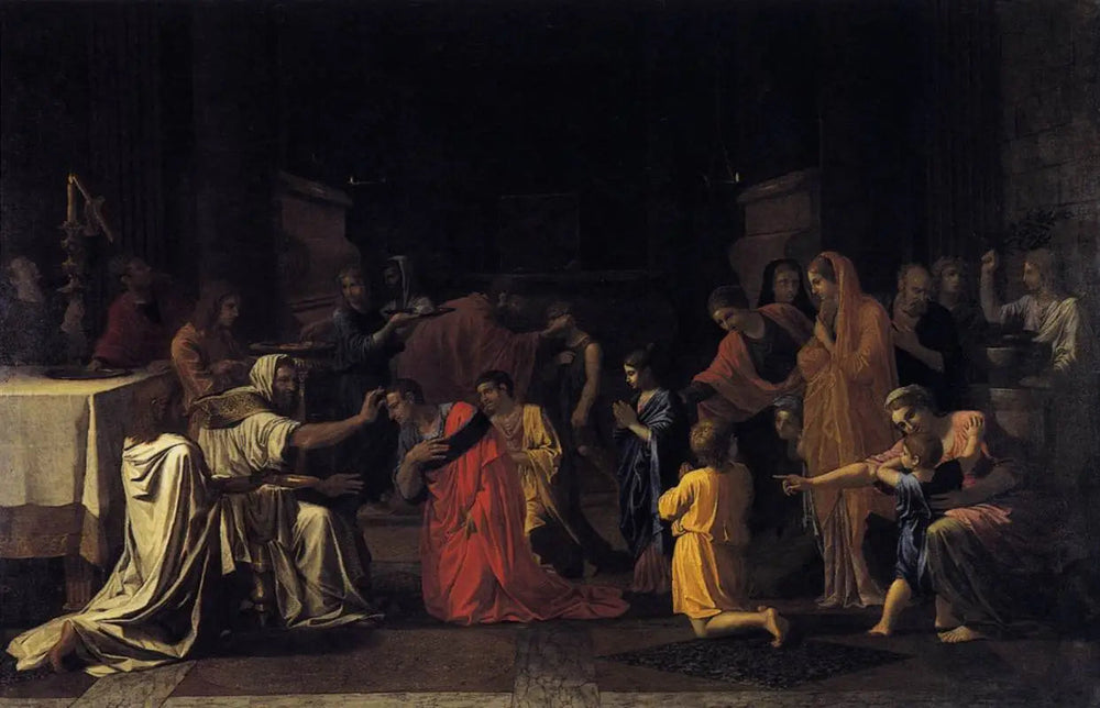 Le Sacrement de confirmation - Nicolas Poussin image 1 copie de tableau peinte à la main