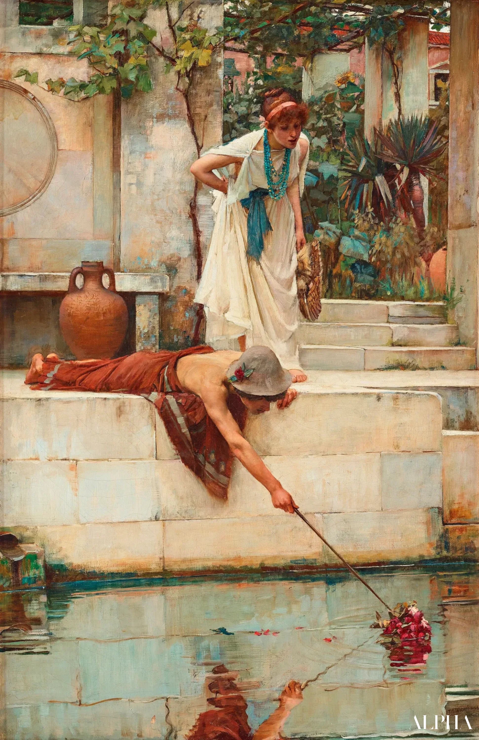 Le sauvetage - John William Waterhouse Reproductions de tableaux à la peinture à l’huile