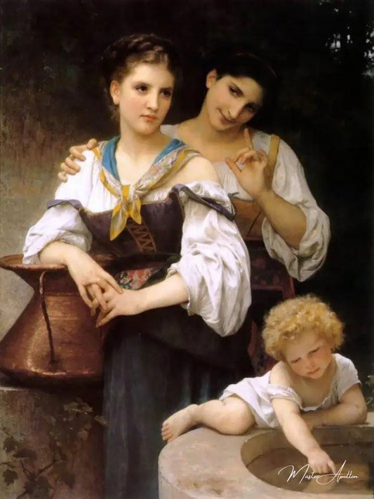 Le secret - William Bouguereau - Reproductions de tableaux et peintures haut de gamme