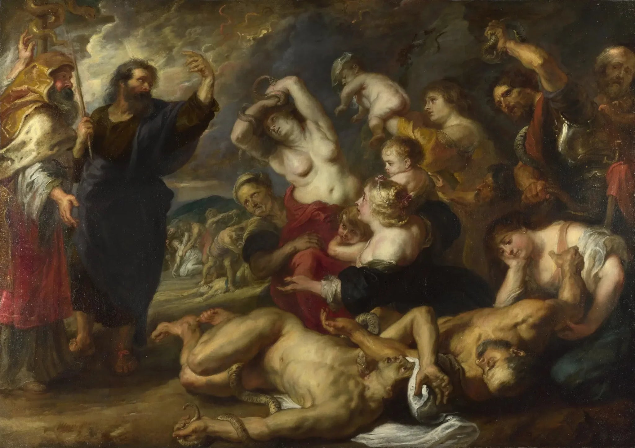 Le serpent d'airain - Peter Paul Rubens image 1 copie peinte à la main à l’huile