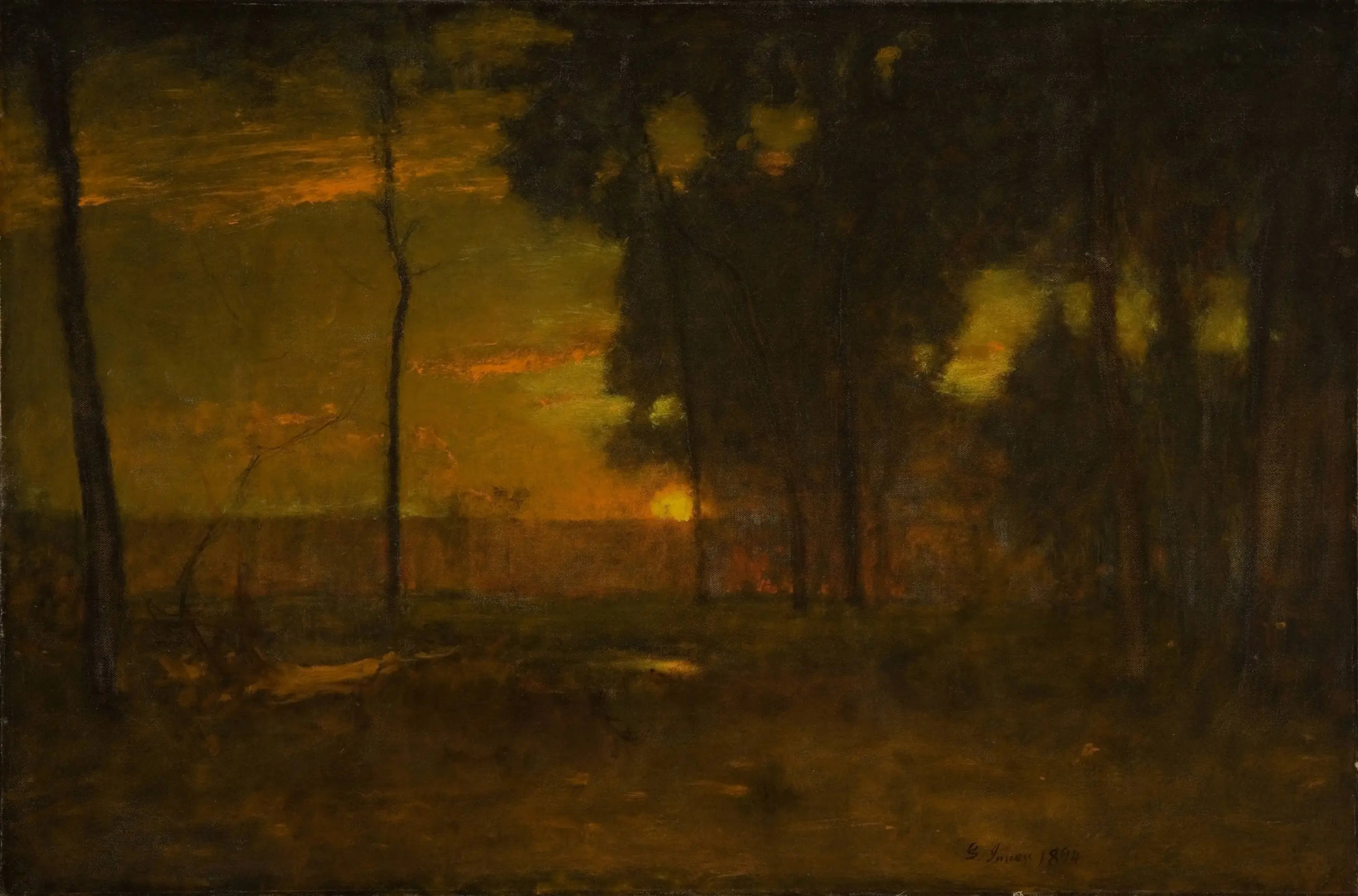 Le soleil éclatant - George Inness - Alpha Reproduction